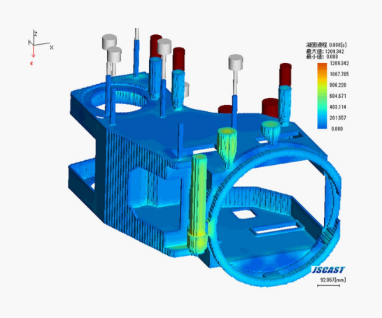鋳造シミュレーション（CAE）　イメージ図　画像